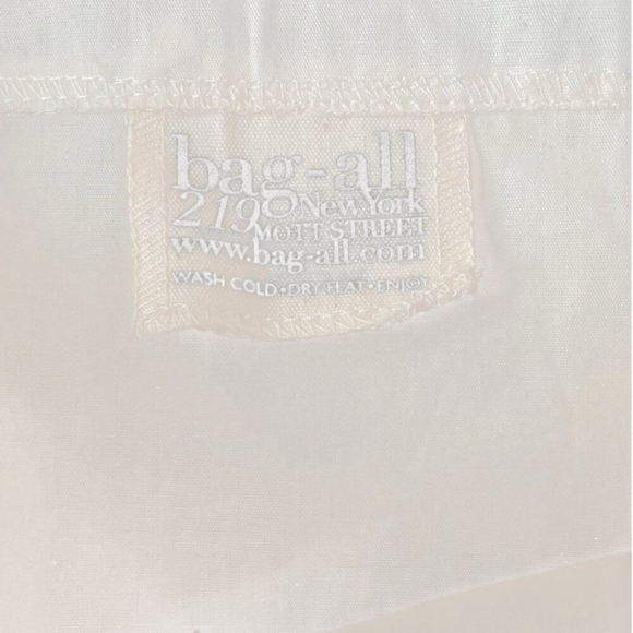 Bag-all Ballet Flats Canvas Tote Bag Off White Black Print Bow Handbag - Picture 2 of 3